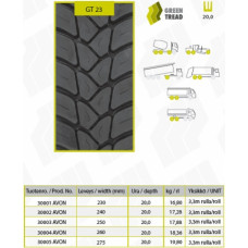 GT 315/70R22,5 GT23 MICH1 Retreaded M+S